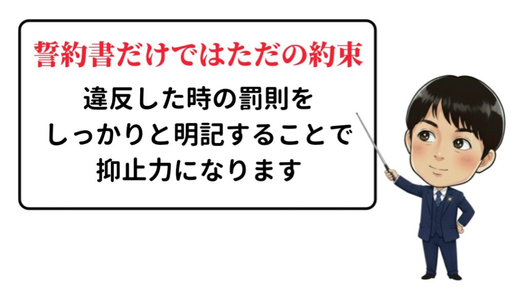 誓約書には違反条項をつけましょう