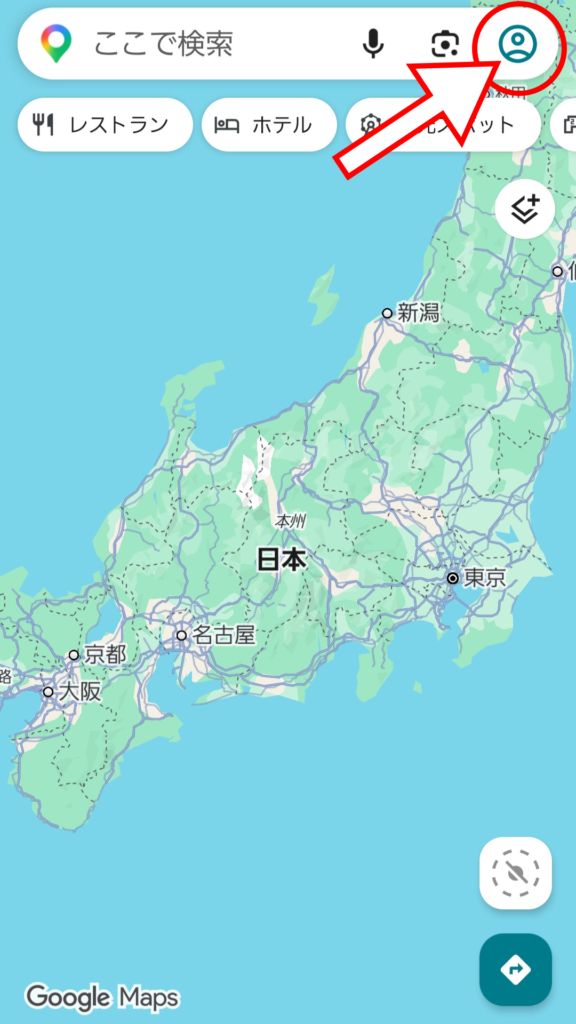 GoogleMap画面